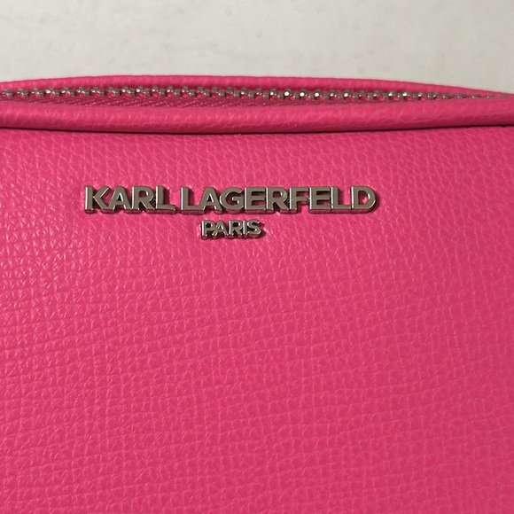 Karl Lagerfeld Paris Barbie Core Hot Pink Camera Crossbody Hand Bag NWT - Picture 2 of 9